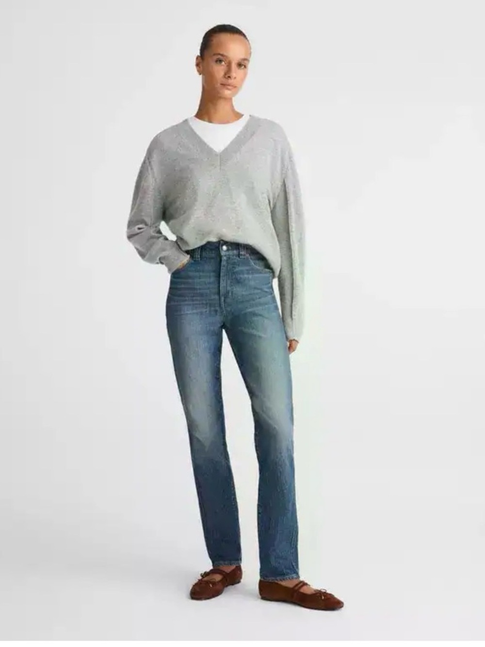 Madewell Perfect Vintage Cropped Ankle Straight Leg Mid Waist Jeans Size 28